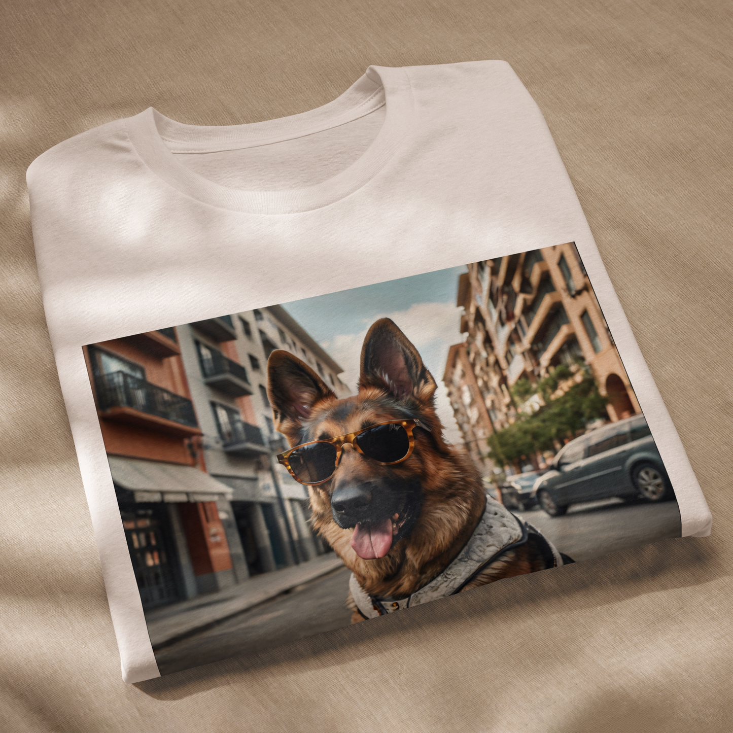 Elegancia Canina: Pastor Alemán Urbano con Estilo
